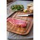 Ironwood Gourmet Acacia Wood Cow Engraving Steak Barbecue Plate - (12 Pieces)