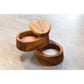 Ironwood Gourmet Acacia Wood Double Layer Swivel Salt Box - (10 Pieces)