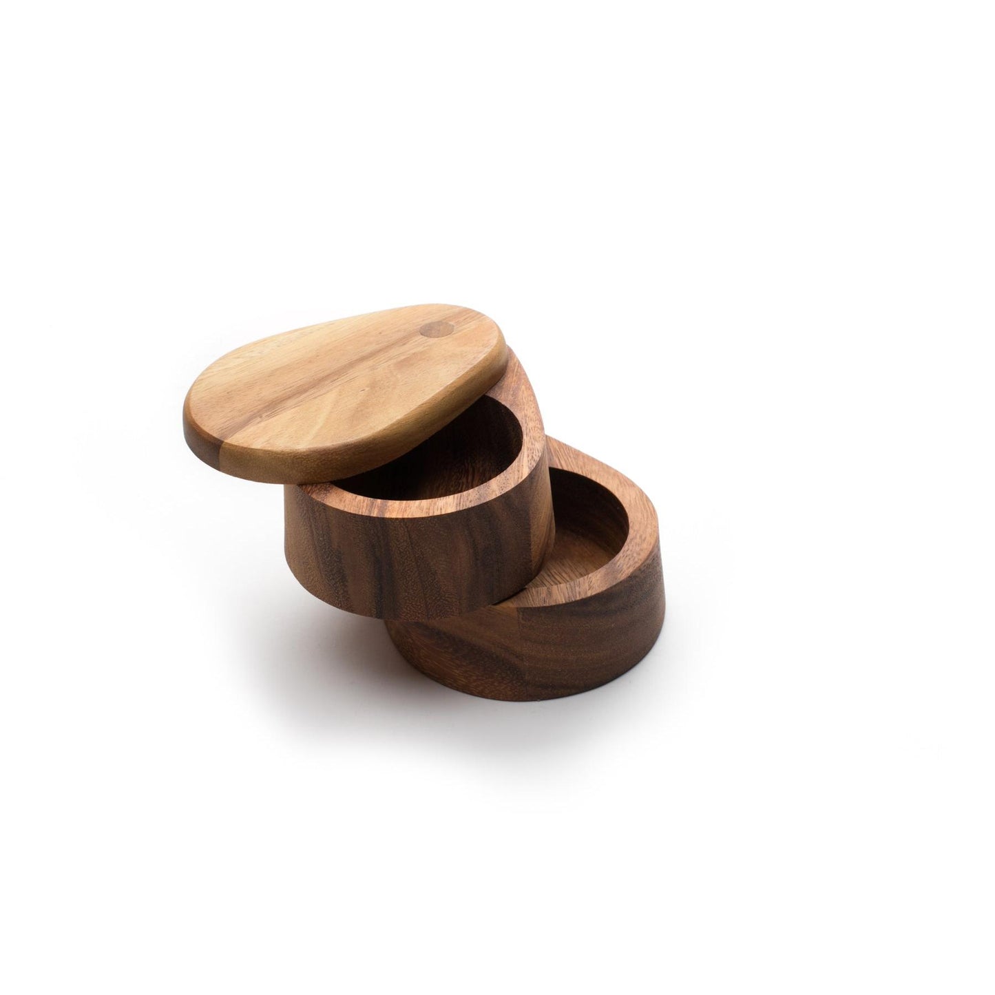 Ironwood Gourmet Acacia Wood Double Layer Swivel Salt Box - (10 Pieces)