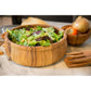 Ironwood Gourmet Acacia Wood Large Bead Rim Salad Bowl - (7 Pieces)