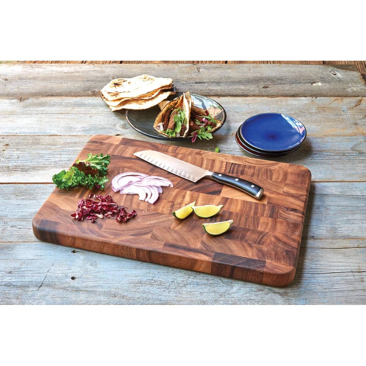 Ironwood Gourmet Acacia Wood Large End Grain Prep Station - (4 Pieces)
