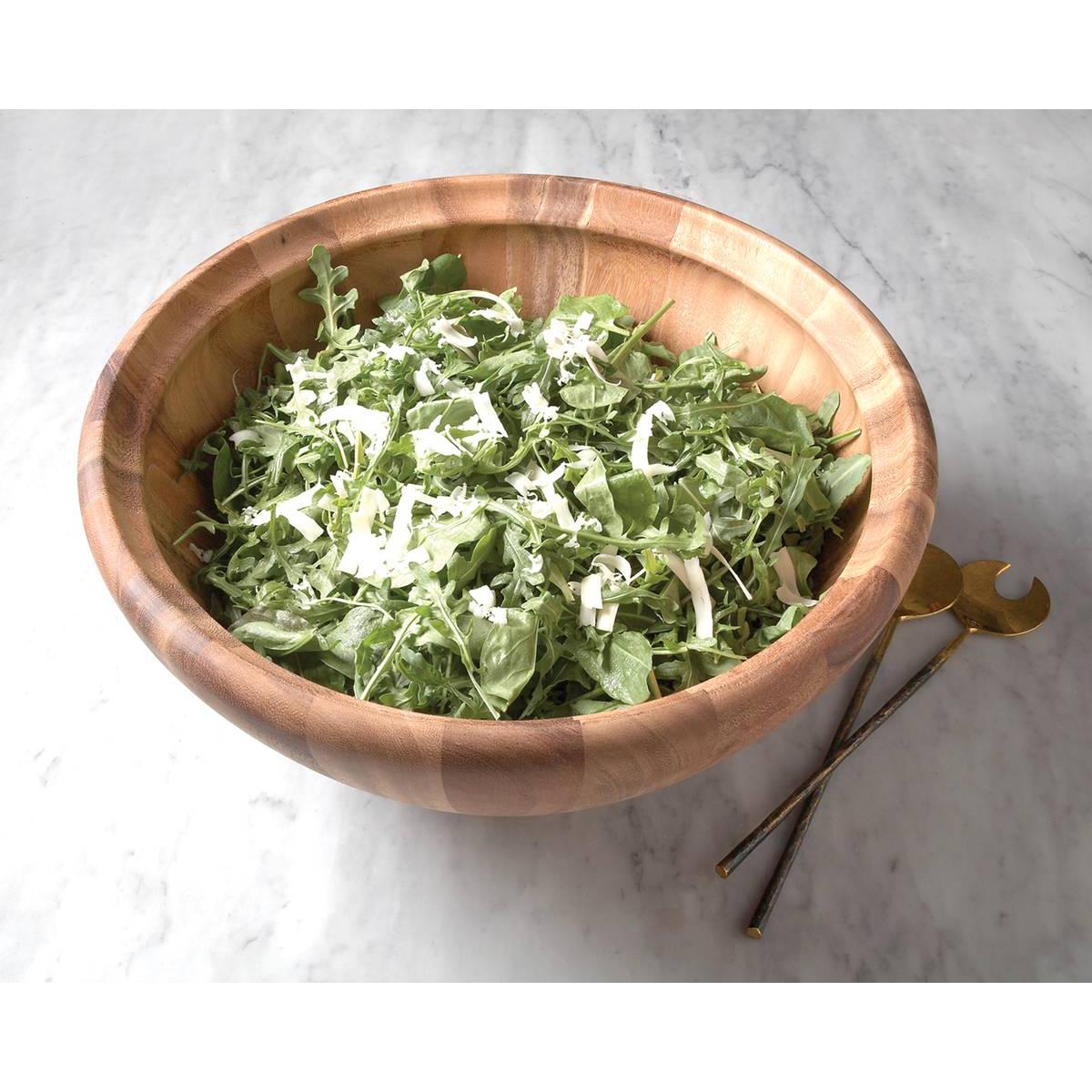 Ironwood Gourmet Acacia Wood Large Salinas Salad Bowl - (5 Pieces)