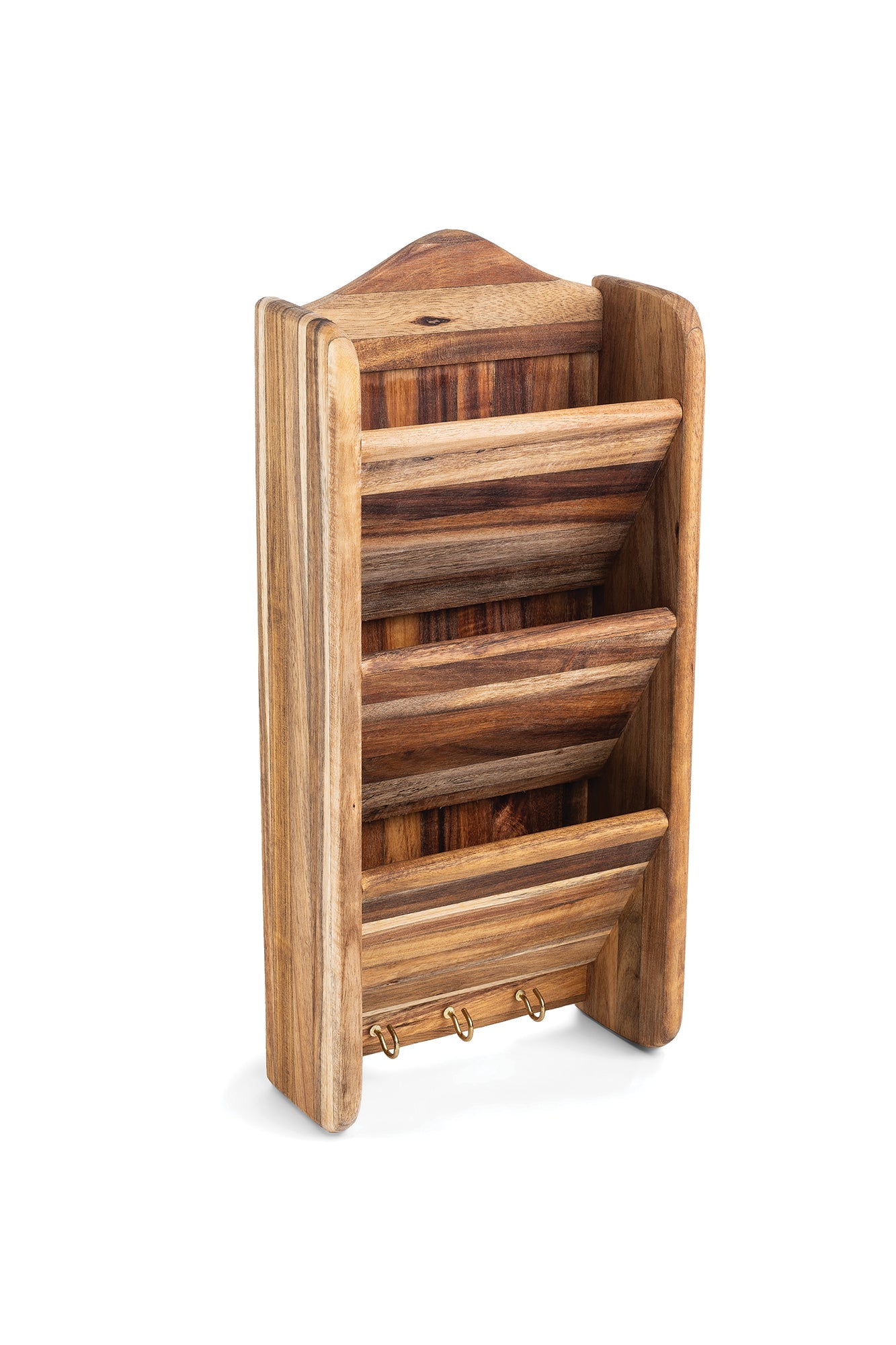 Ironwood Gourmet Acacia Wood Letter Rack and Key Organizer - (9 Pieces)