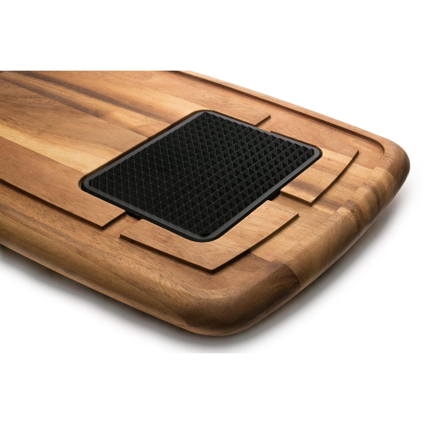Ironwood Gourmet Acacia Wood Memphis Carving Board With Stabilization Insert - (3 Pieces)