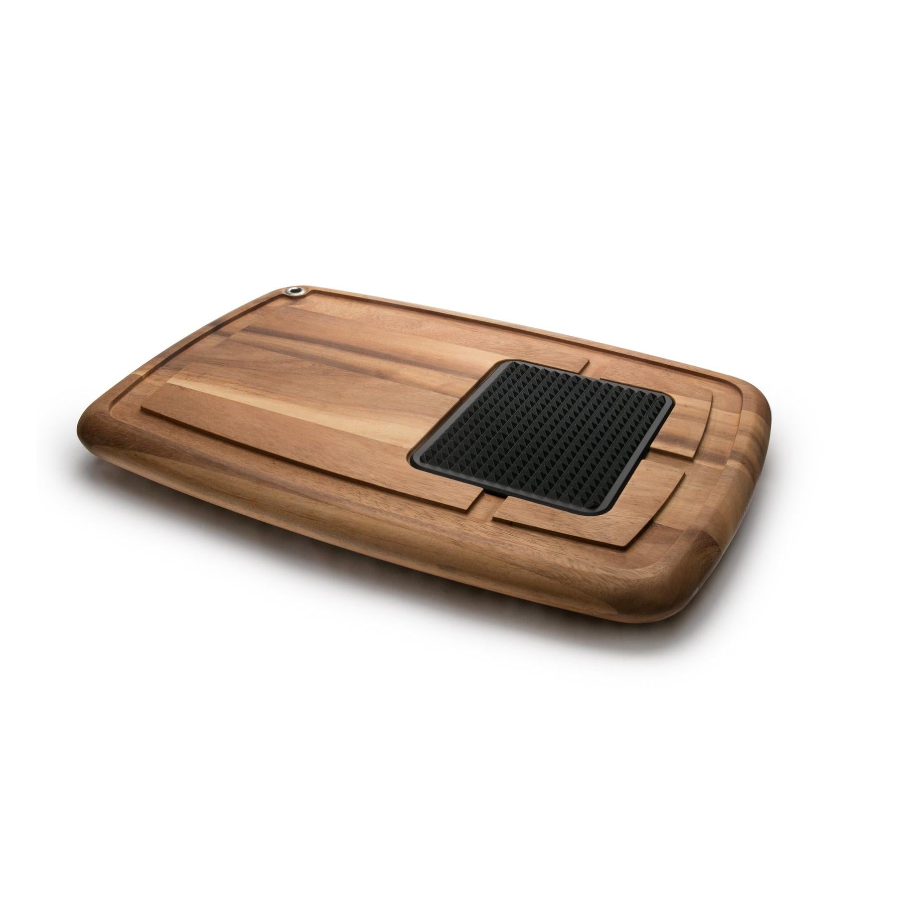 Ironwood Gourmet Acacia Wood Memphis Carving Board With Stabilization Insert - (3 Pieces)