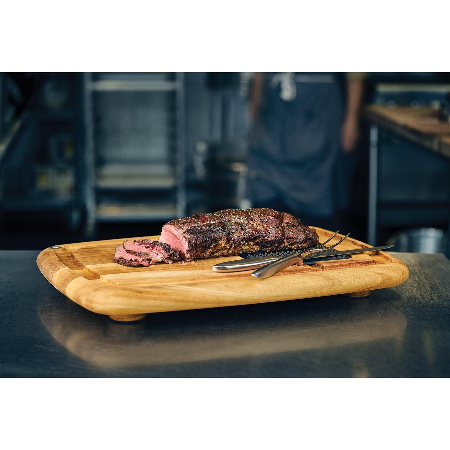 Ironwood Gourmet Acacia Wood Memphis Carving Board With Stabilization Insert - (3 Pieces)