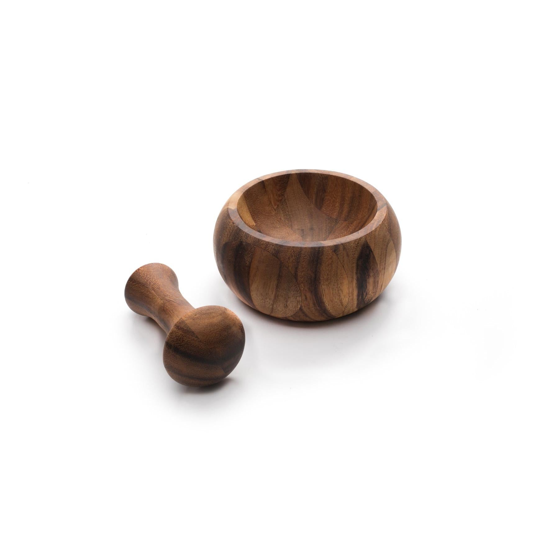 Ironwood Gourmet Acacia Wood Mortar and Pestle - (9 Pieces)