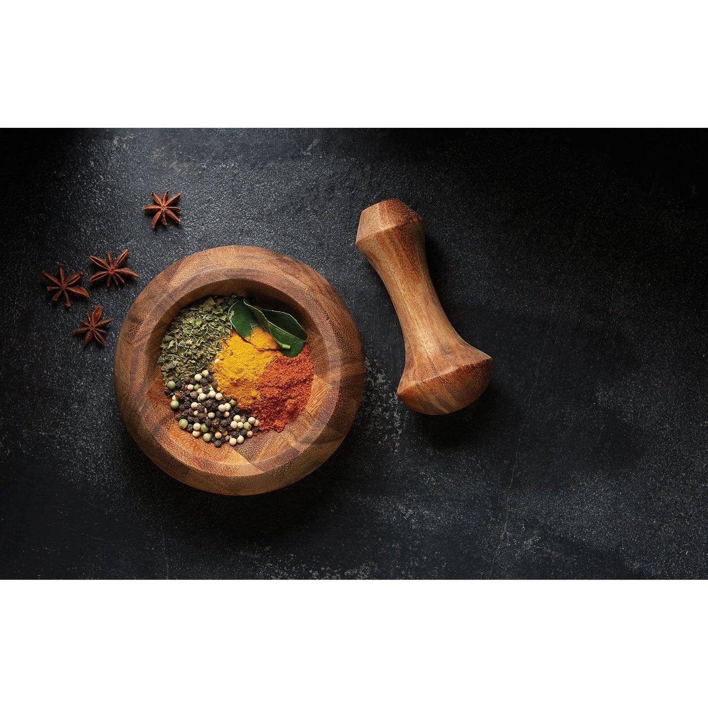 Ironwood Gourmet Acacia Wood Mortar and Pestle - (9 Pieces)