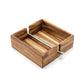 Ironwood Gourmet Acacia Wood Napkin Holder With Weighted Stainless Steel Center Bar - (20 Pieces)