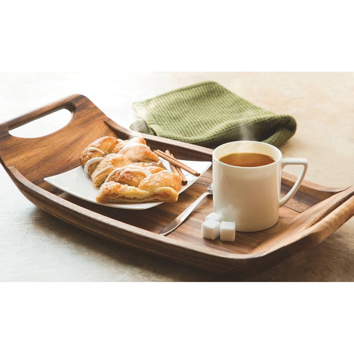 Ironwood Gourmet Acacia Wood Norwegian Saddle Serving Tray - (7 Pieces)