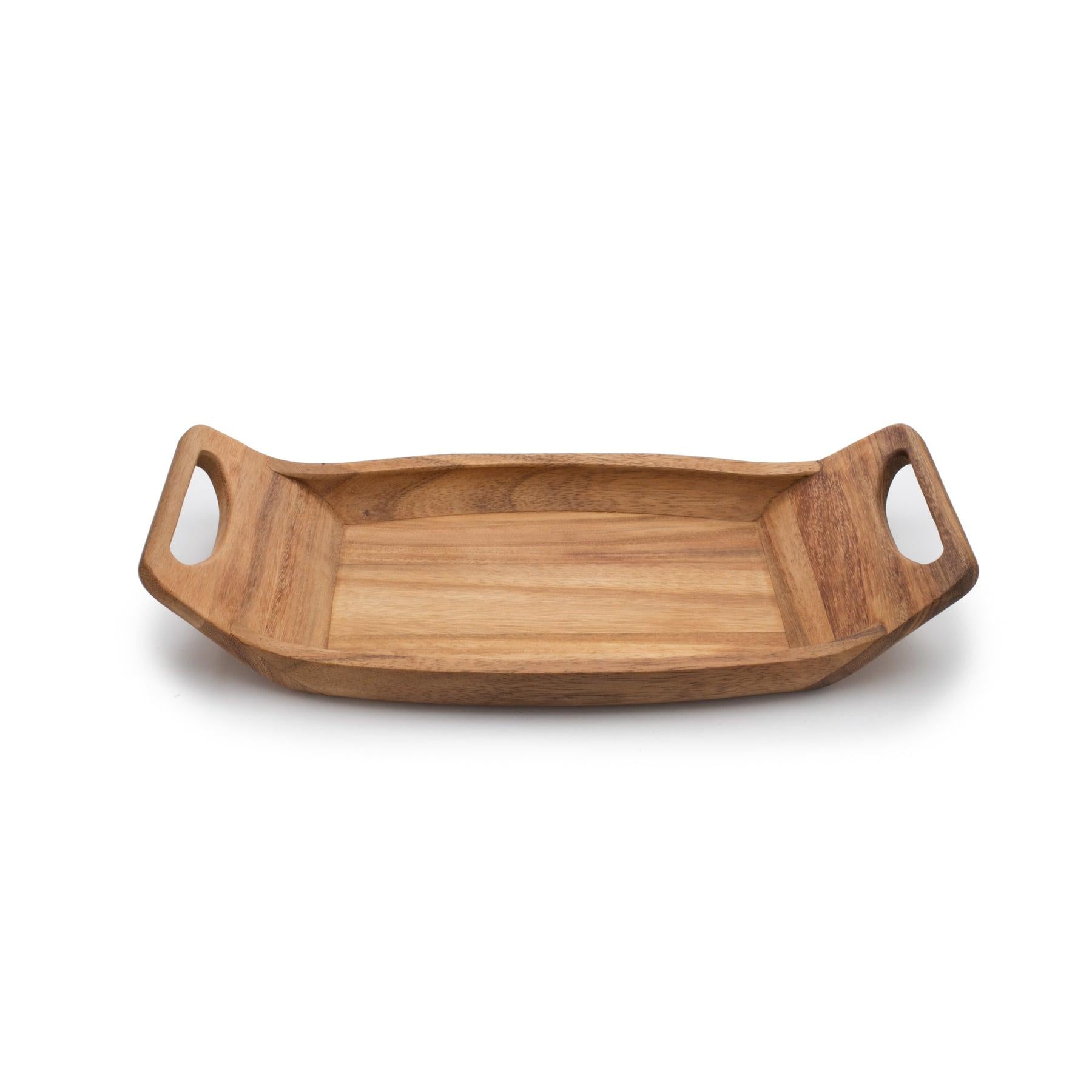 Ironwood Gourmet Acacia Wood Norwegian Saddle Serving Tray - (7 Pieces)