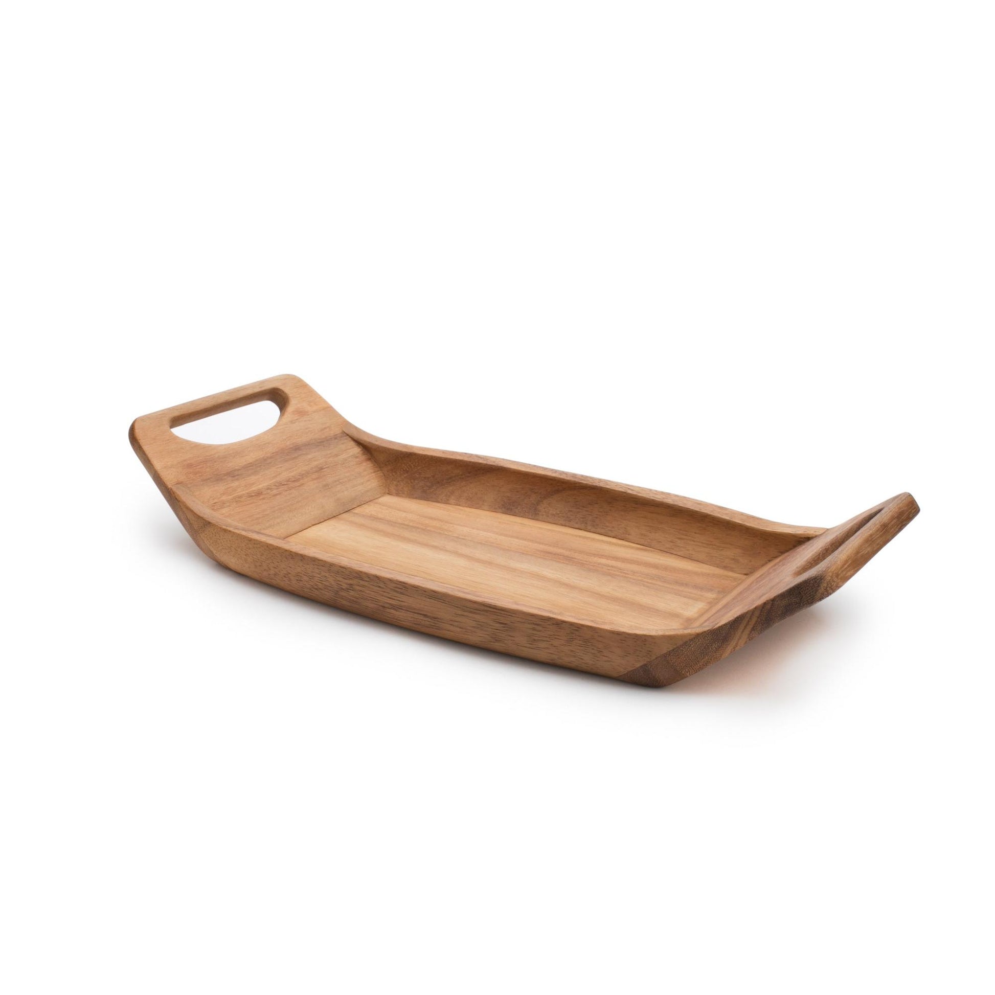 Ironwood Gourmet Acacia Wood Norwegian Saddle Serving Tray - (7 Pieces)