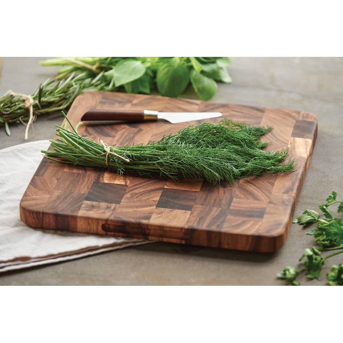 Ironwood Gourmet Acacia Wood Oslo End Grain Square Utility - (7 Pieces)