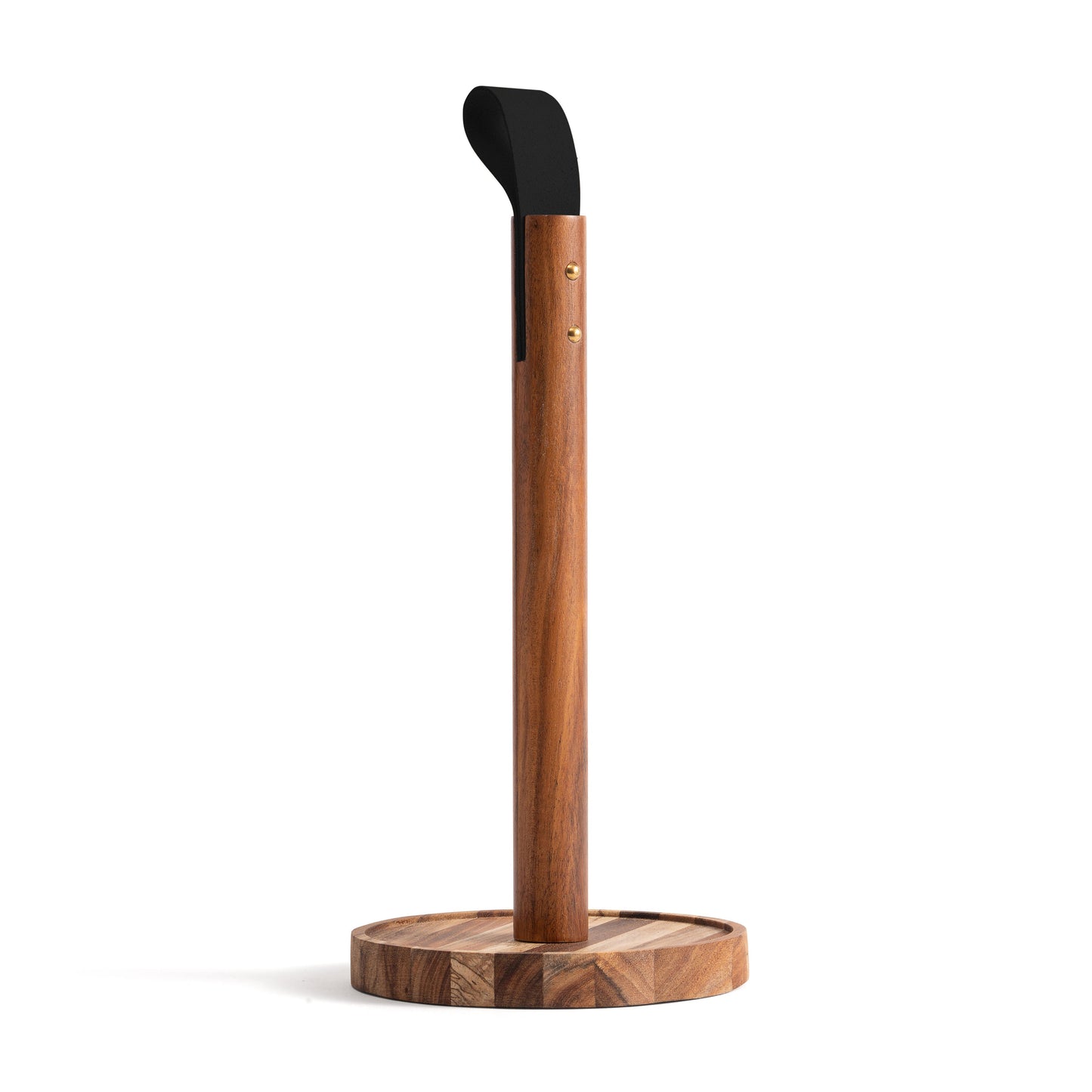 Ironwood Gourmet Acacia Wood Paper Towel Holder with Leather Handle - (18 Pieces)