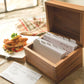 Ironwood Gourmet Acacia Wood Recipe Box - (8 Pieces)