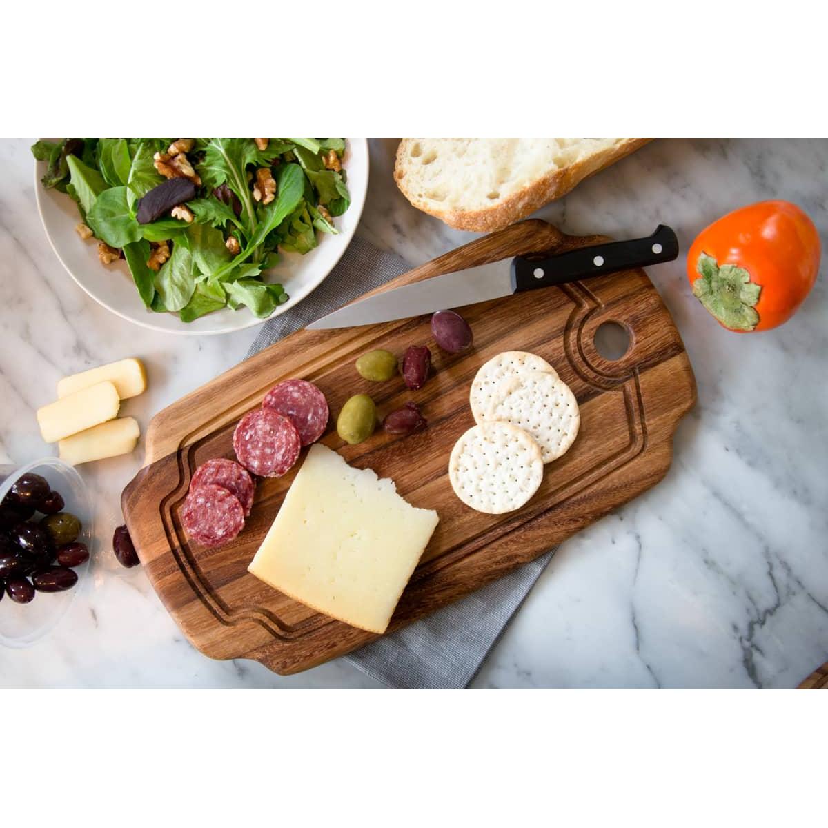 Ironwood Gourmet Acacia Wood Rectangular Prep Board - (18 Pieces)