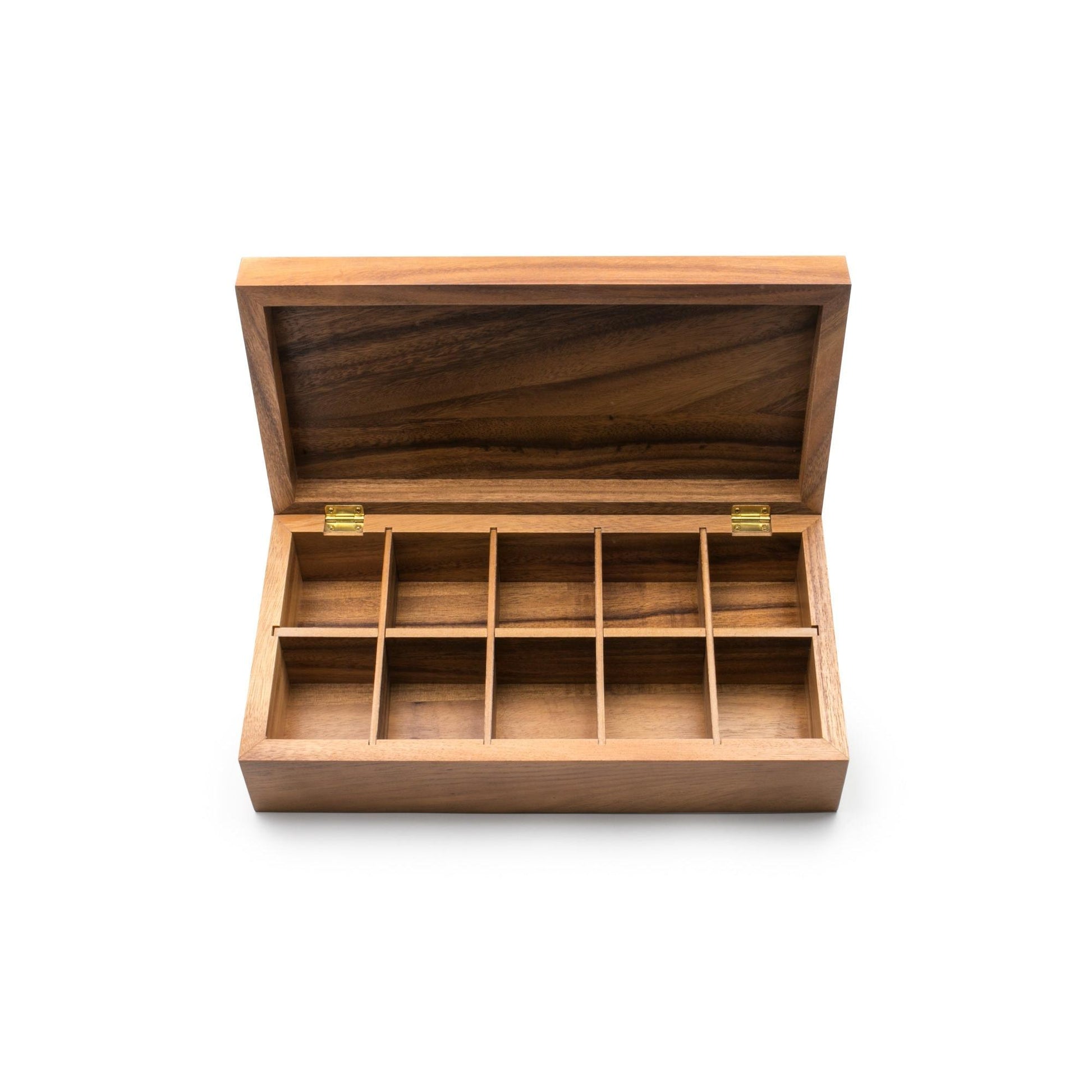 Ironwood Gourmet Acacia Wood Rectangular Tea Box - (6 Pieces)