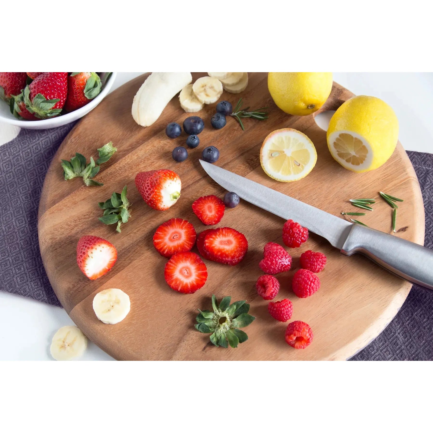 Ironwood Gourmet Acacia Wood Round Everyday Cutting Board - (7 Pieces)