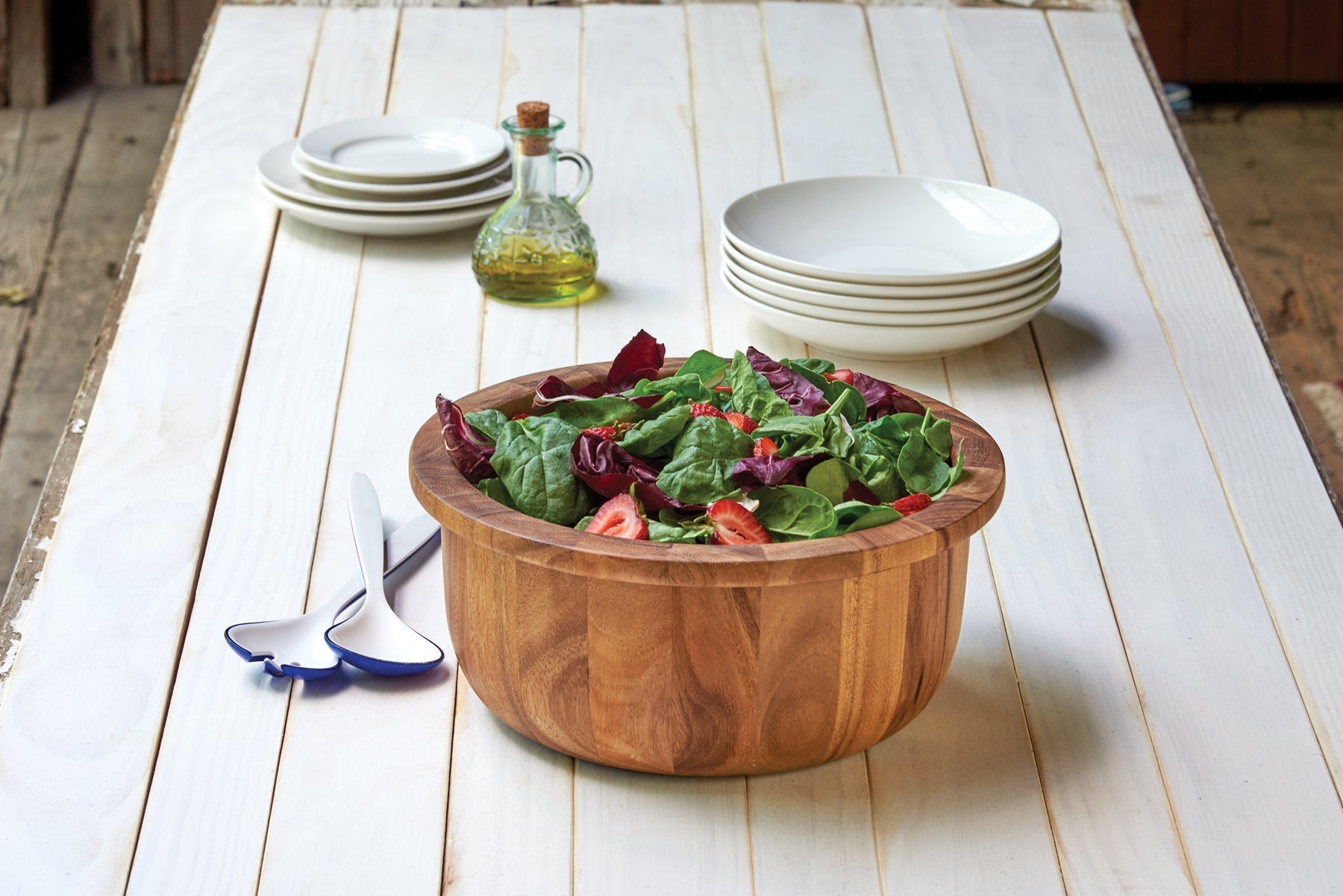 Ironwood Large Acacia Wood Salad Bowl