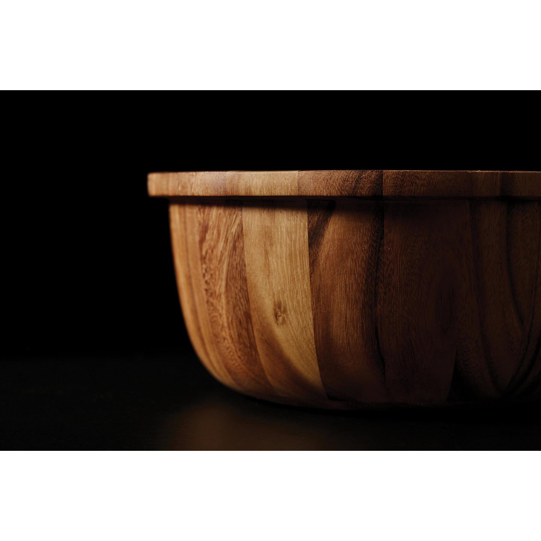 Ironwood Gourmet Acacia Wood Salad Bowl With Lip - (4 Pieces)