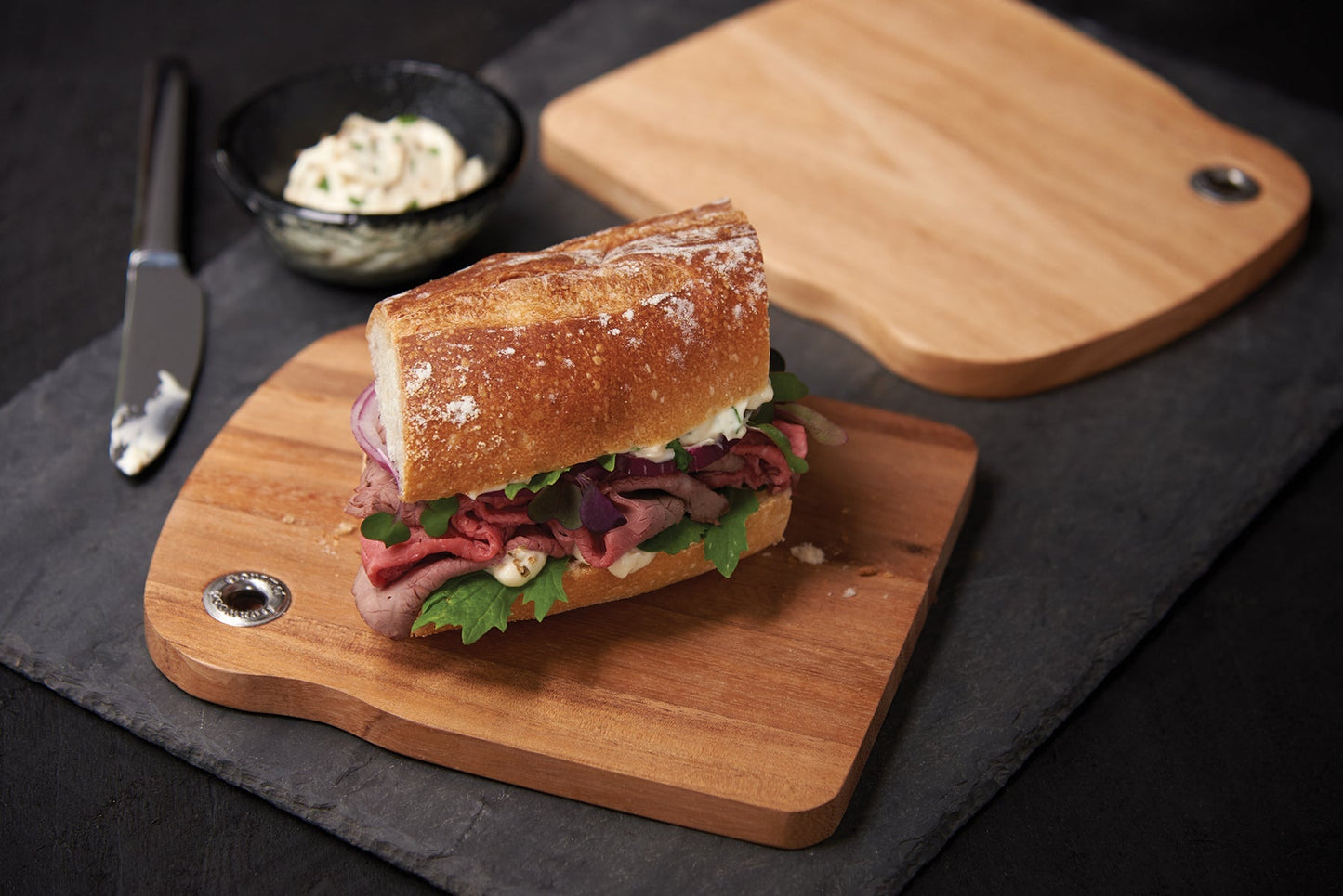 Ironwood Gourmet Acacia Wood Sandwich Board With Grommet (Set of 2) - (20 Sets)