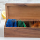 Ironwood Gourmet Acacia Wood Townhouse Tea Box - (9 Pieces)
