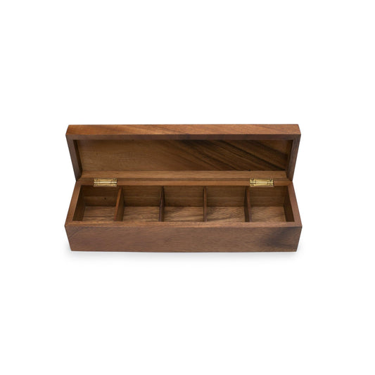 Ironwood Gourmet Acacia Wood Townhouse Tea Box - (9 Pieces)