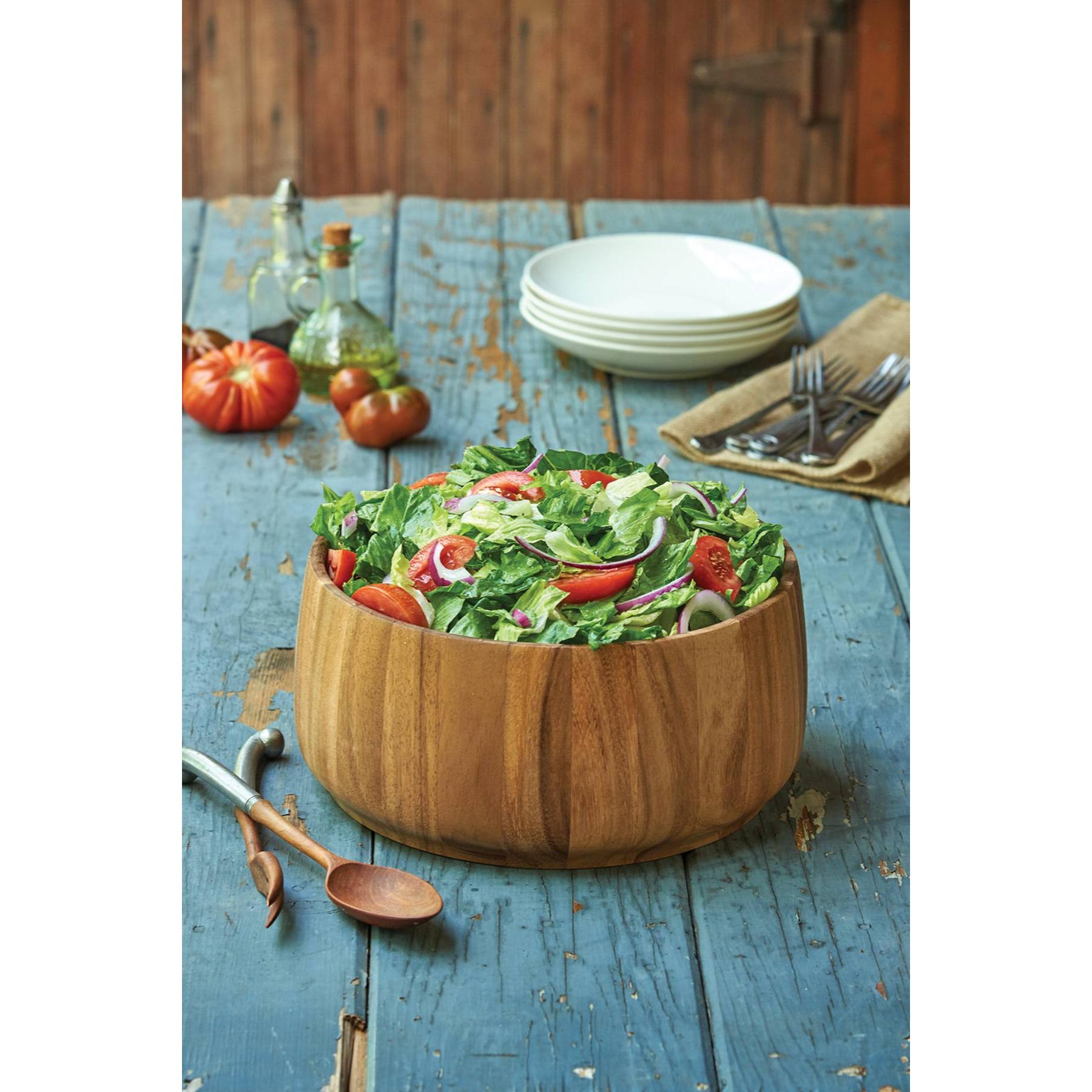 Ironwood Gourmet Acacia Wood Tulip Salad Bowl - (4 Pieces)