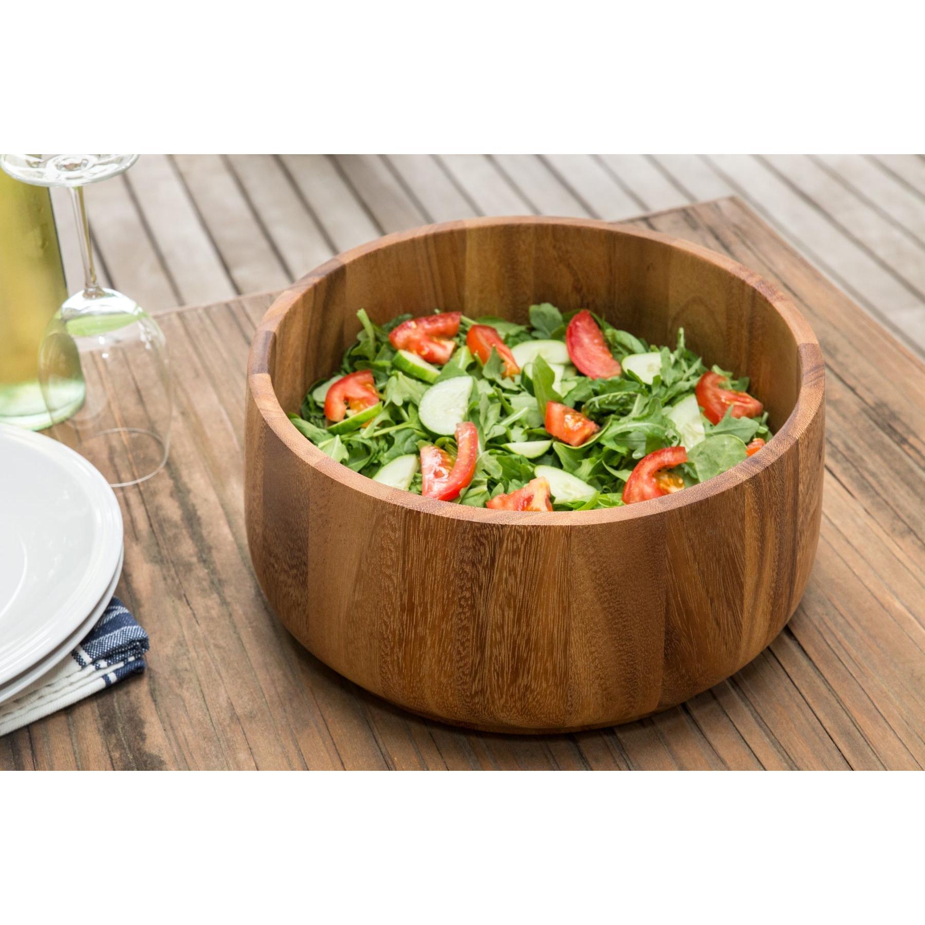 Ironwood Gourmet Acacia Wood Tulip Salad Bowl - (4 Pieces)