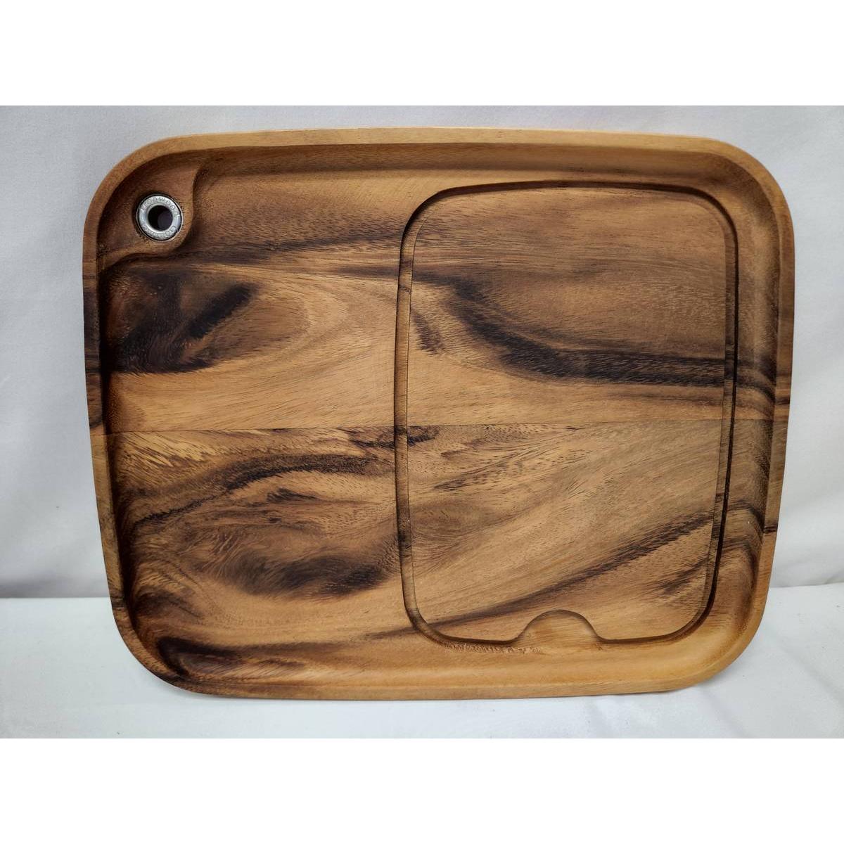 Ironwood Gourmet Fort Worth Acacia Wood Steak Plate - (16 Pieces)