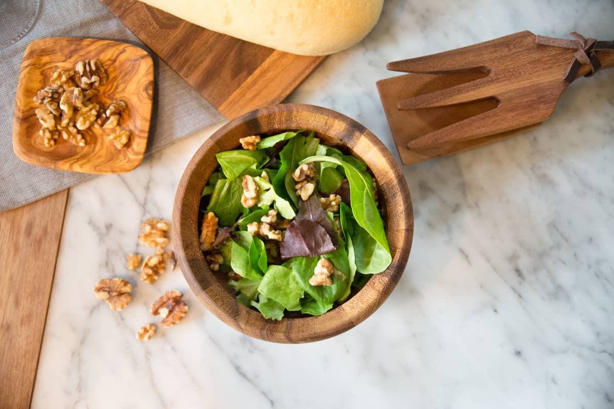 Ironwood Gourmet Individual Small Acacia Wood Salad Bowl - (19 Pieces)