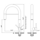 Isenberg Klassiker Dixie 20" Single Hole Blue Platinum Semi-Professional Stainless Steel Pull-Down Kitchen Faucet With Dual Function Sprayer