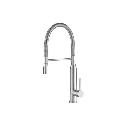 Isenberg Klassiker Glatt 21" Semi-Professional Stainless Steel Pull-Down Kitchen Faucet With Dual Function Sprayer