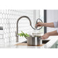 Isenberg Klassiker Velox 17" Single Hole Dark Gray Pull-Down Kitchen Faucet With Two Handle and Dual Function Sprayer