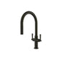 Isenberg Klassiker Velox 17" Single Hole Dark Green Pull-Down Kitchen Faucet With Two Handle and Dual Function Sprayer