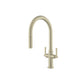 Isenberg Klassiker Velox 17" Single Hole Light Tan Pull-Down Kitchen Faucet With Two Handle and Dual Function Sprayer