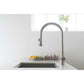 Isenberg Klassiker Zest 18" Single Hole Vortex Brown Stainless Steel Pull-Down Kitchen Faucet With Dual Function Sprayer