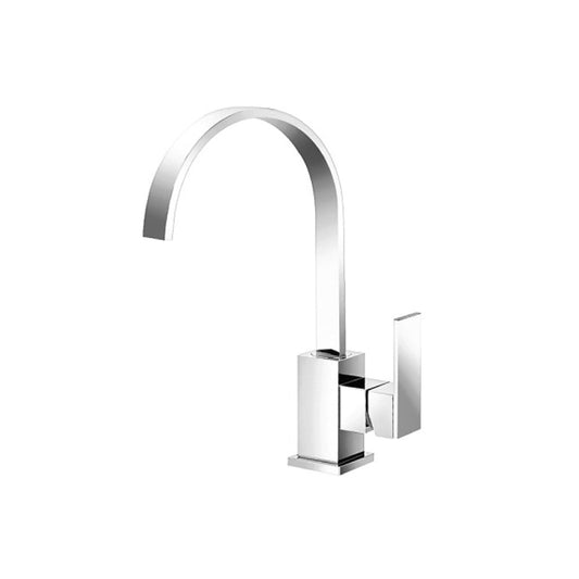 Isenberg Serie 160 12" Single Hole Chrome Solid Brass Gooseneck Kitchen / Bar Faucet
