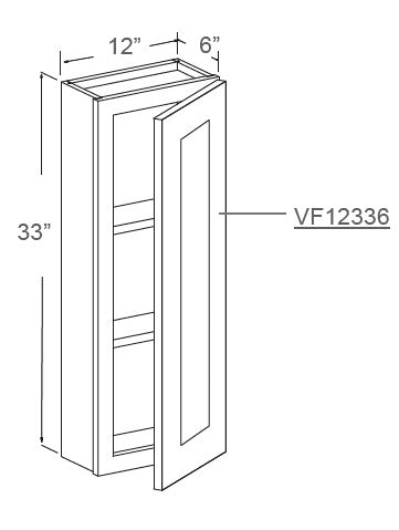 J&K Cabinetry 12" Vanity Medicine Wall Cabinet (WV12336)