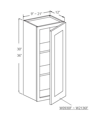 J&K Cabinetry 21" Wall Cabinet (W2130)