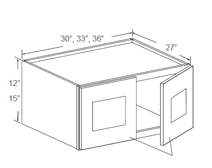 J&K Cabinetry 30" Refrigerator Wall Cabinet (W301227)