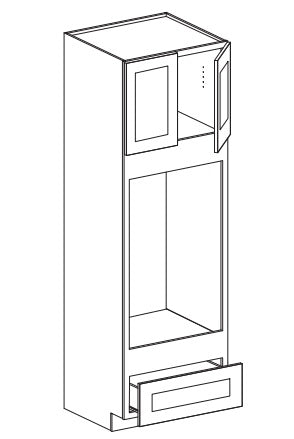 J&K Cabinetry 30" x 90" Large Open Oven Cabinet (OC309027WO)
