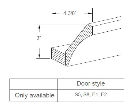 J&K Cabinetry Cove Molding With Base Board (AST10-4 1/4)