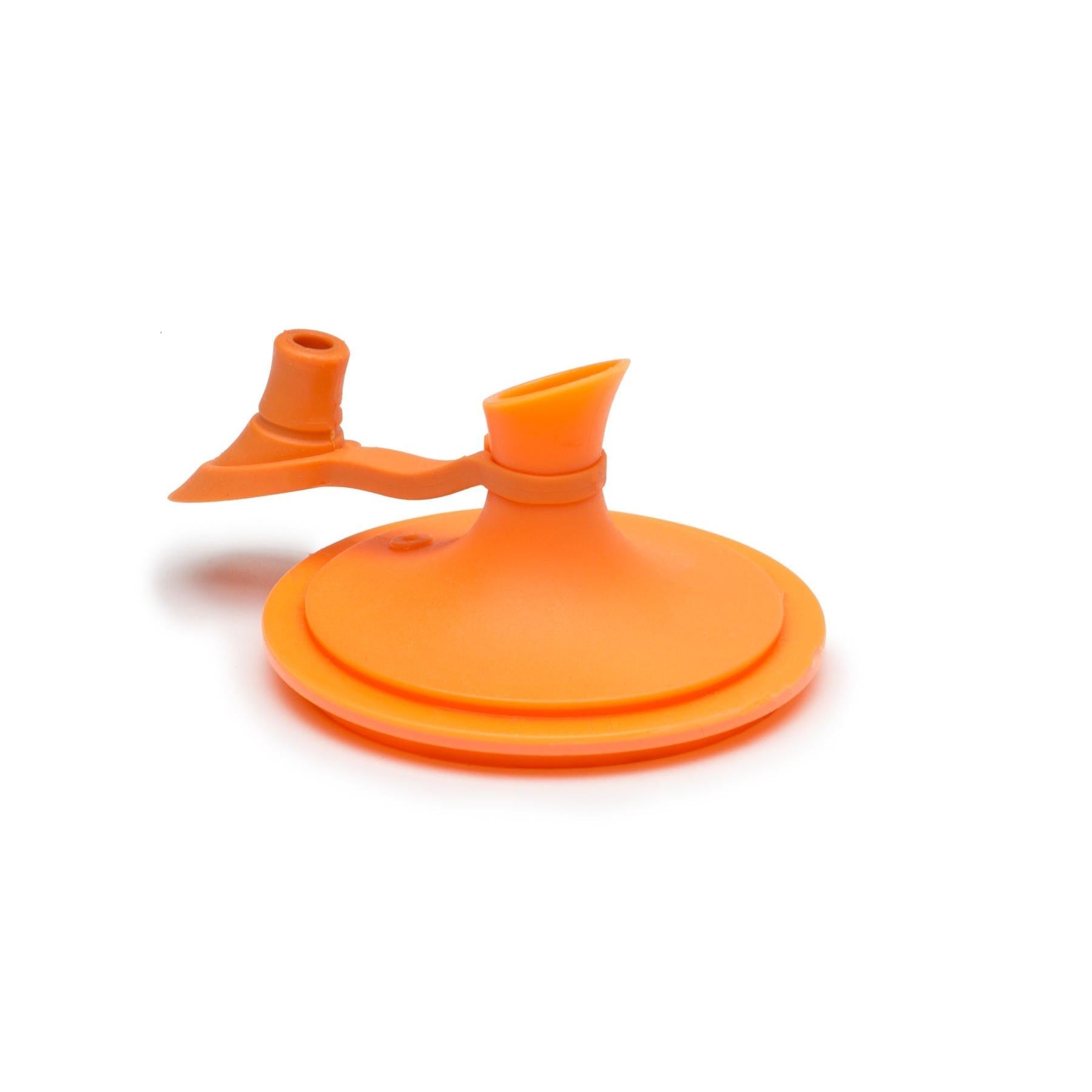 Jarware Oil Cruet Lid with No-Drip Spout for Regular-Mouth Mason Jars - Orange - (115 Pieces)