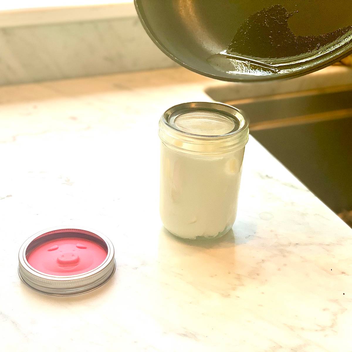 Jarware Silicone Grease Keeper Lid, Wide Mouth - (35 Pieces)