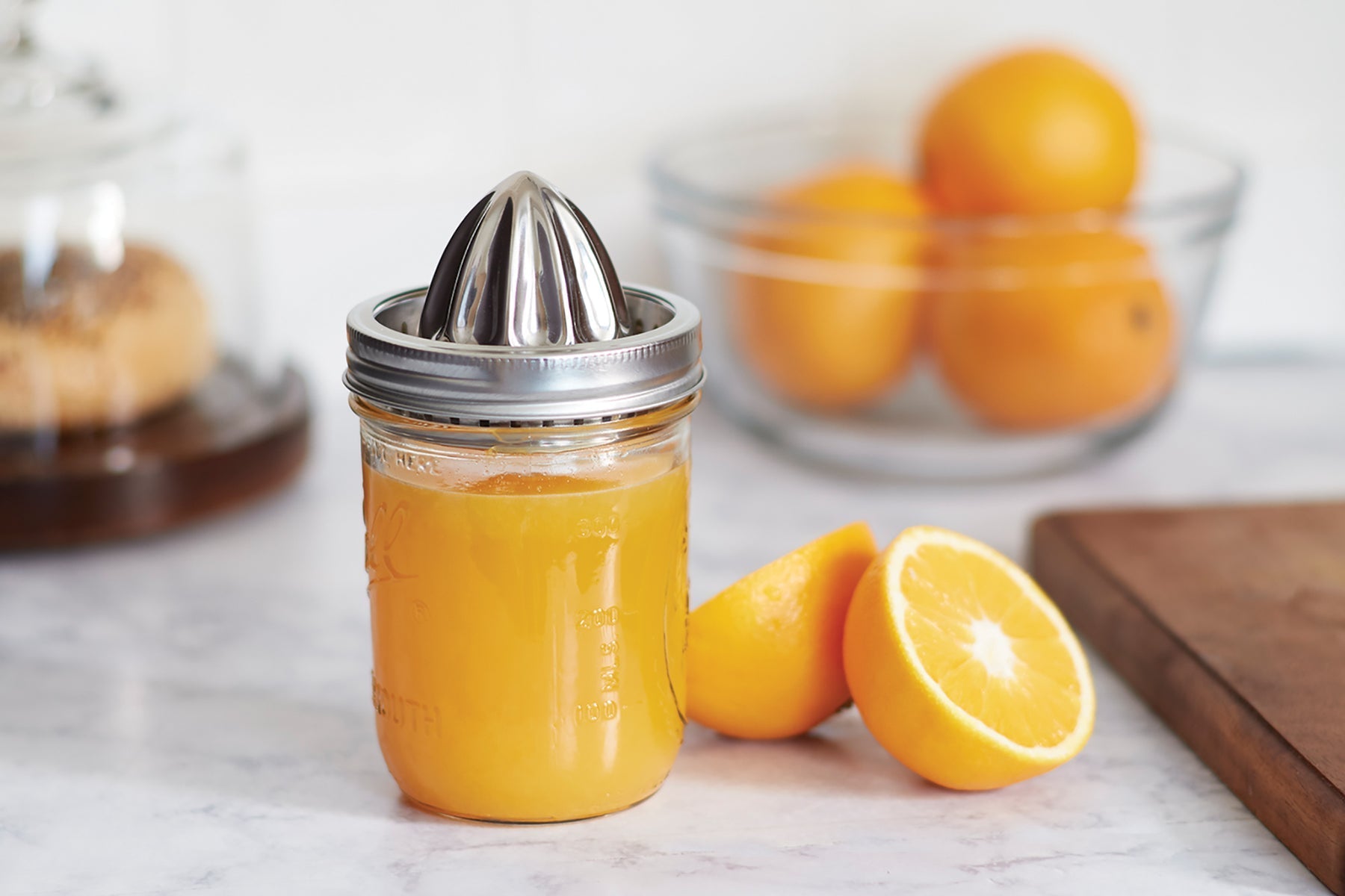 Jarware Stainless Steel Citrus Juicer Lid for Wide Mouth Mason Jars - (27 Pieces)