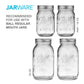 Jarware Stainless Steel Cocktail Shaker Lid for Regular Mouth Mason Jars - (31 Pieces)
