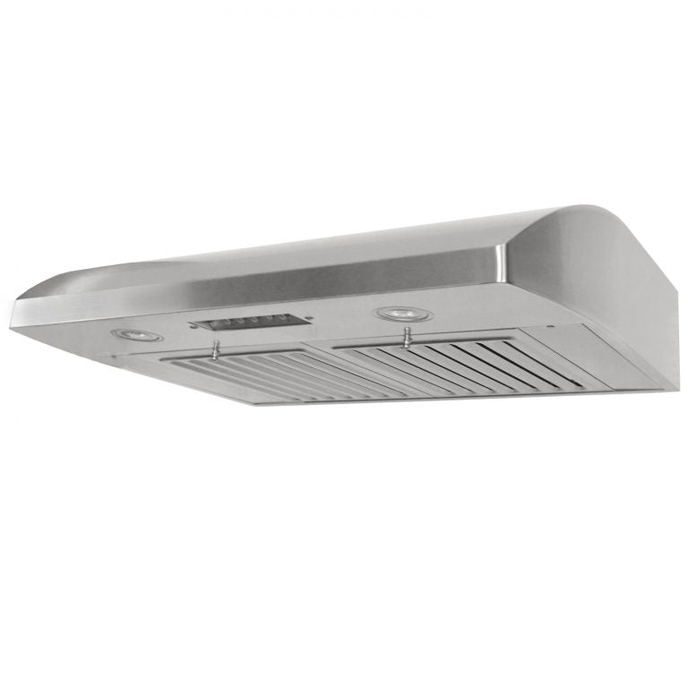 KOBE Brillia CHX22 SQB-1 Series 30" Under Cabinet Range Hood With 3-Speed Mechanical Push Button, Dishwasher-Safe Baffle Filters, and LED Lights