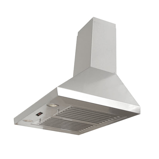 KOBE Brillia CHX81 SQB-2 Series 30" Wall Mount Range Hood With 600 CFM Internal Blower, 3-Speed Rocker Switch, Easy-to-Clean Baffle Filters, and LED Lights