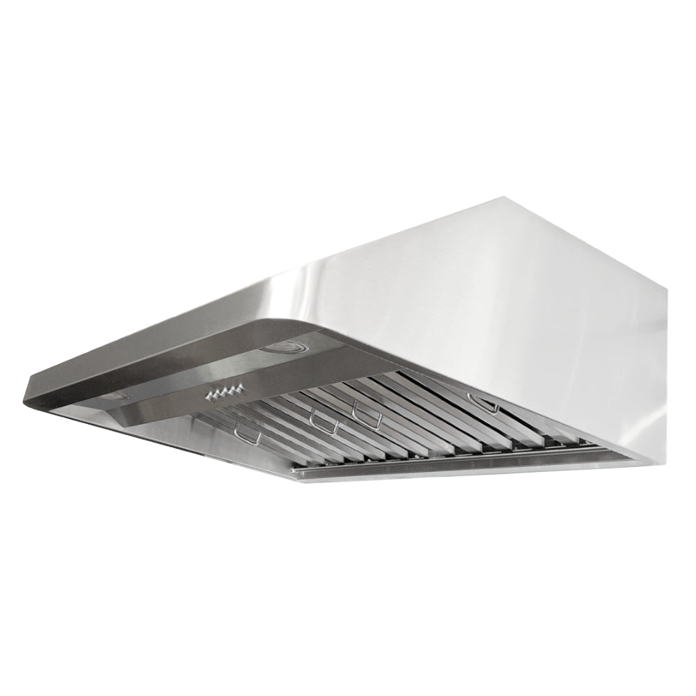 KOBE Brillia CHX91 SQB-2 Series 30" Under Cabinet Range Hood With 600 CFM Internal Blower, 3-Speed Mechanical Push Button, Easy-to-Clean Baffle Filters, and LED Lights